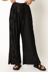 Sasha Pleated Pants - Black